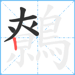 鷯笔顺分解图片6