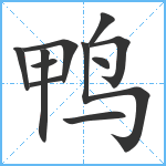 鸭笔顺分解图片11