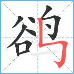 鹆笔顺分解图片11