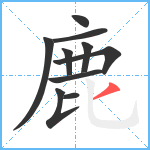 鹿笔顺分解图片10