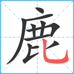 鹿笔顺分解图片11