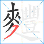 麷笔顺分解图片10