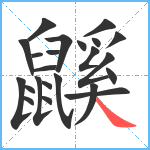 鼷笔顺分解图片23