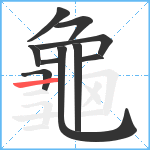 龜笔顺分解图片10