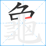 龜笔顺分解图片6