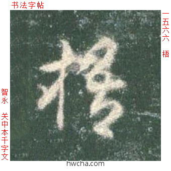 梧草书怎么写好看 梧草书写法 草书千字文 智永·隋