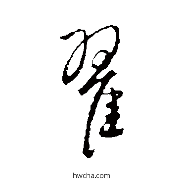 翟草书怎么写好看 翟草书写法 饶介