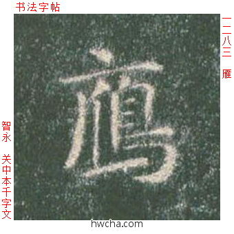 雁楷书怎么写好看 雁楷书写法 真书千字文 智永·隋