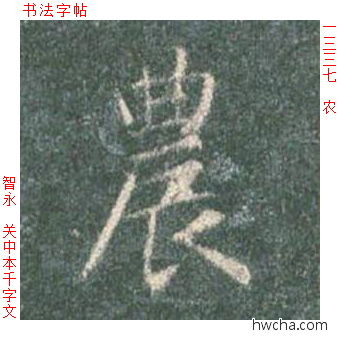 农楷书怎么写好看 农楷书写法 真书千字文 智永·隋